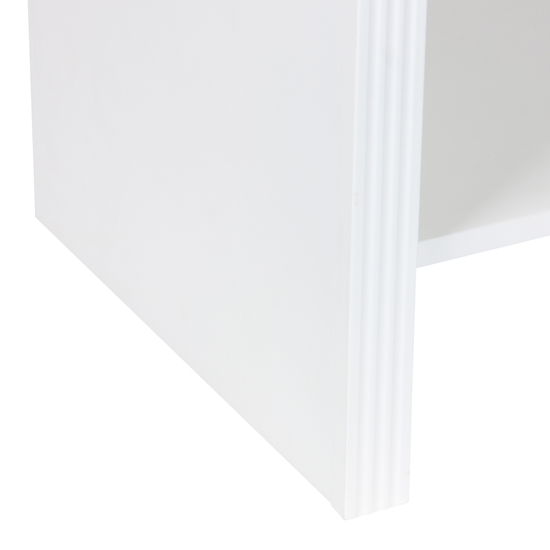 Nightstand Zeplen pakoworld MDF in white color 40x30x53cm