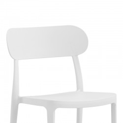 Chair Amvroan pakoworld with UV protection white pp 51x49x79.5cm