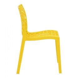 Chair Hush pakoworld with UV protection PP yellow 50,5x54x79.5cm