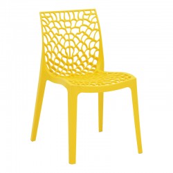 Chair Hush pakoworld with UV protection PP yellow 50,5x54x79.5cm