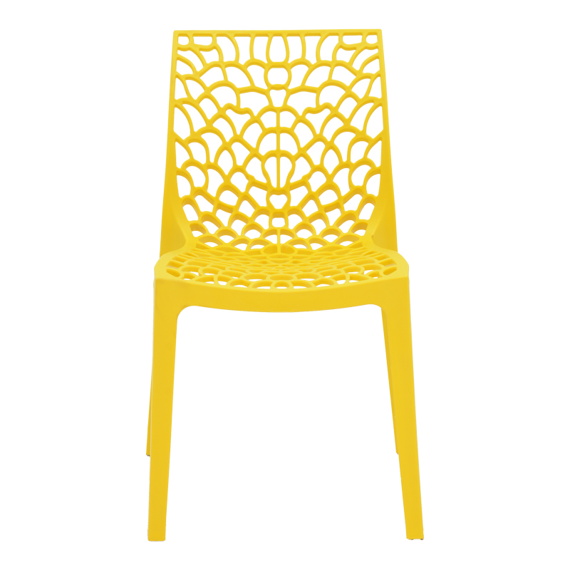 Chair Hush pakoworld with UV protection PP yellow 50,5x54x79.5cm