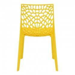 Chair Hush pakoworld with UV protection PP yellow 50,5x54x79.5cm