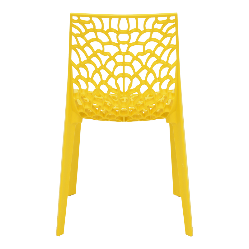 Chair Hush pakoworld with UV protection PP yellow 50,5x54x79.5cm