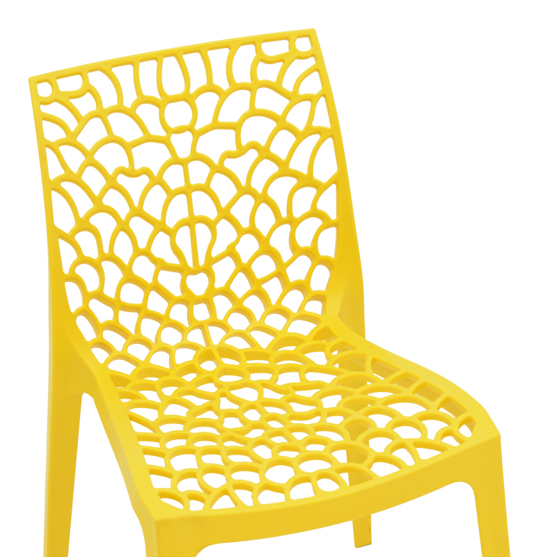 Chair Hush pakoworld with UV protection PP yellow 50,5x54x79.5cm