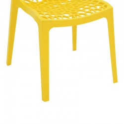 Chair Hush pakoworld with UV protection PP yellow 50,5x54x79.5cm