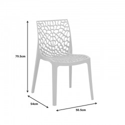 Chair Hush pakoworld with UV protection PP yellow 50,5x54x79.5cm