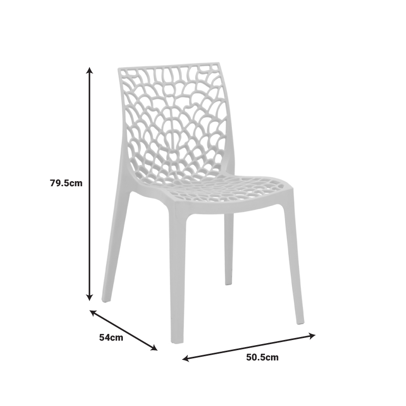 Chair Hush pakoworld with UV protection PP yellow 50,5x54x79.5cm