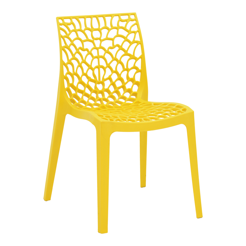 Chair Hush pakoworld with UV protection PP yellow 50,5x54x79.5cm