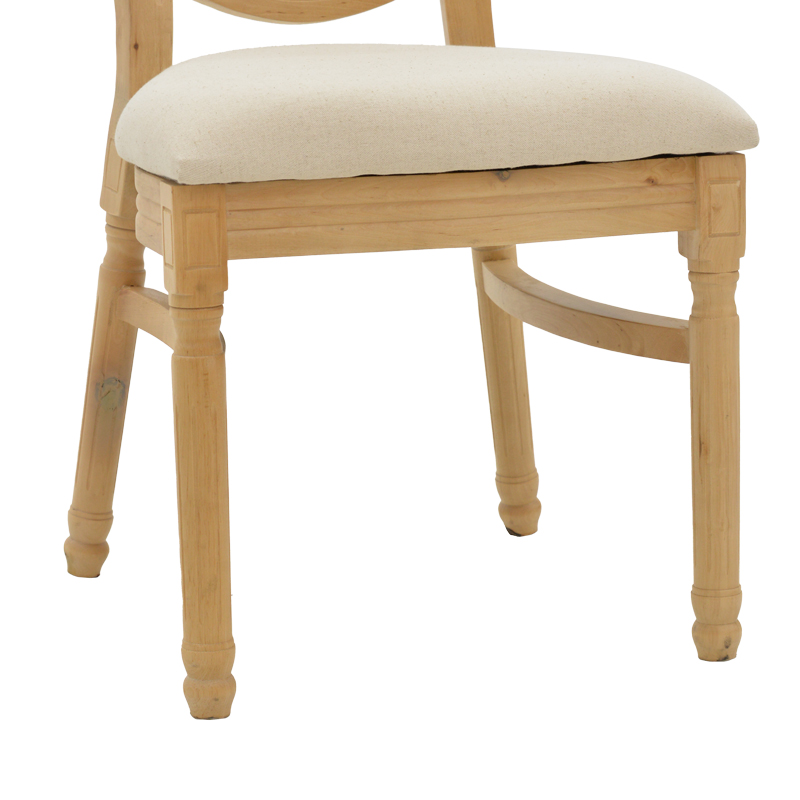 Chair Canco pakoworld natural rubberwood-natural rattan 50x55x98cm