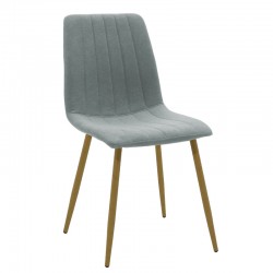 Chair Noor pakoworld blue fabric-natural leg