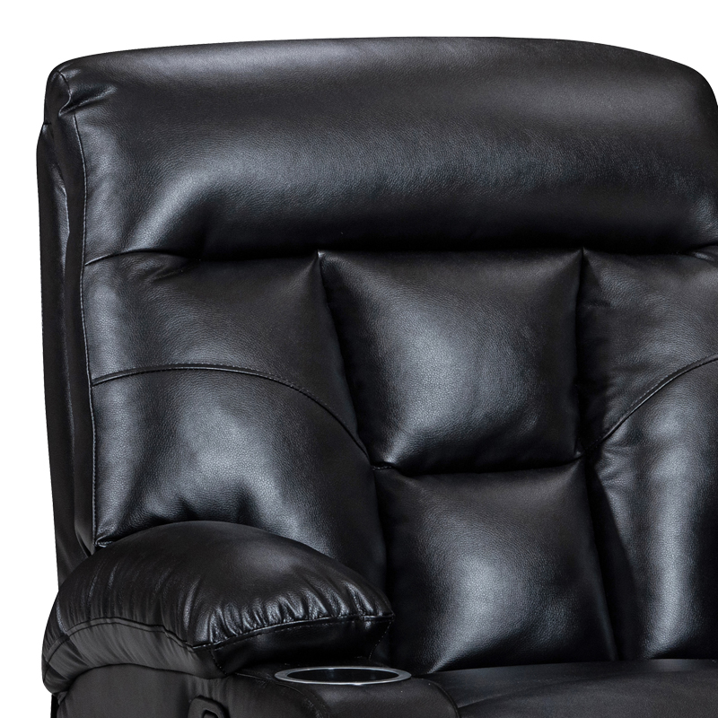 Armchair relax Terpsi pakoworld PU black 80x94x102cm