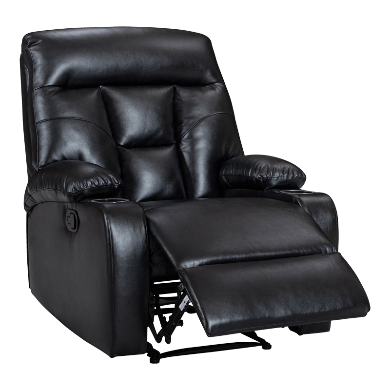 Armchair relax with massage mechanism Terpsi pakoworld PU black 80x94x102cm