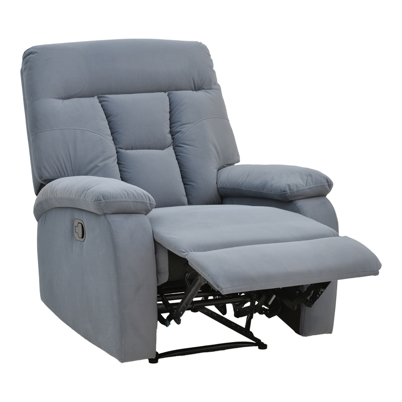 Πολυθρόνα relax με μηχανισμό massage Terpsi pakoworld γκρι βελούδο 80x94x100εκ