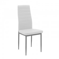 Chair Parker pakoworld metal-PU white-grey leg 42x48x98cm