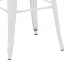 Bar stool Utopia pakoworld metal white 42x42x76cm