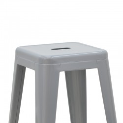 Bar stool Utopia pakoworld metal grey 42x42x76cm