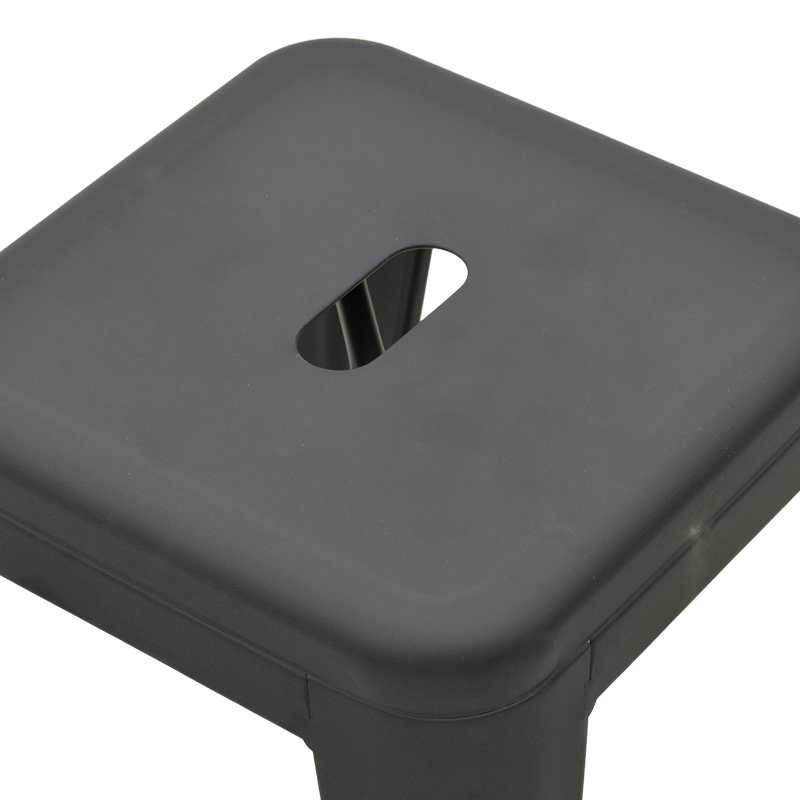 Bar stool Utopia pakoworld metal black matte 42x42x76cm