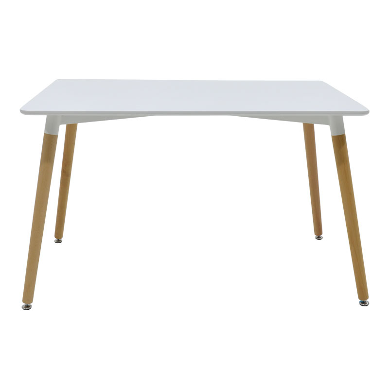 Dining table Natali-Gaston A set of 5 pakoworld MDF and beech wood in gray-white-natural shade 120x80x76cm