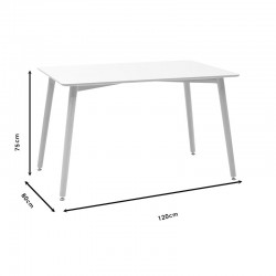 Dining table Natali-Gaston A set of 5 pakoworld MDF and beech wood in gray-white-natural shade 120x80x76cm