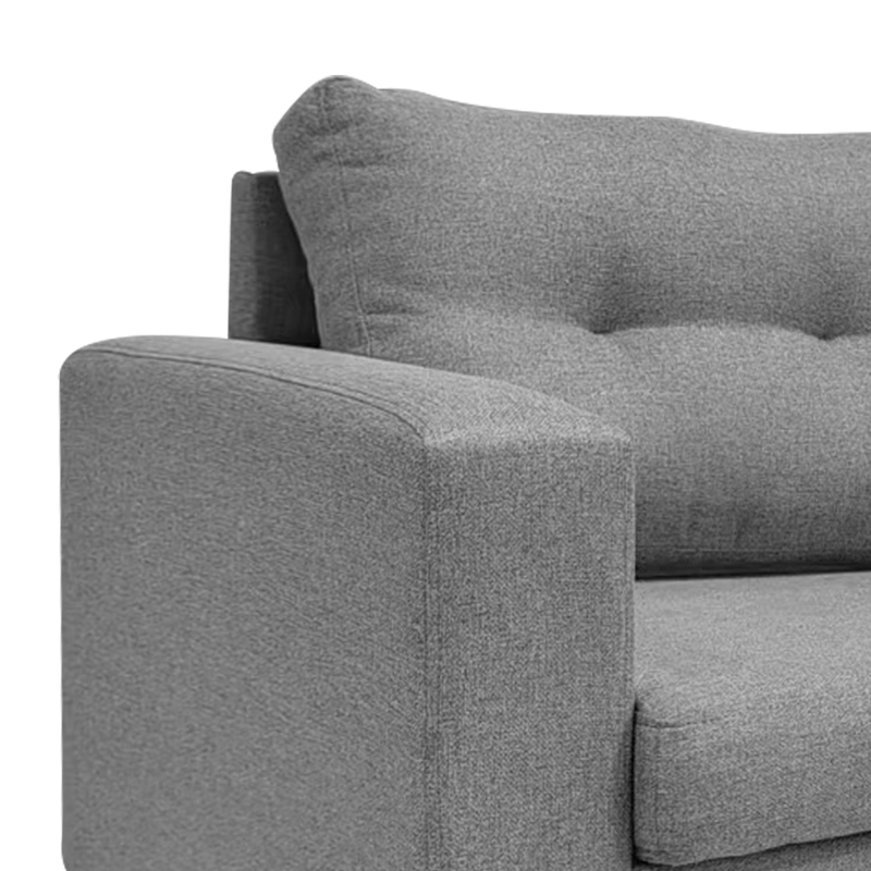 Reversible corner sofa Maneli pakoworld fabric anthracite 196x138/77x82cm