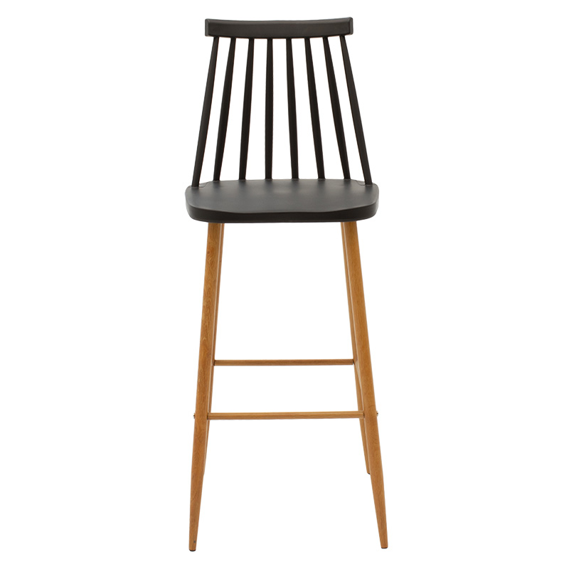 Bar stool Aurora pakoworld black pp-leg natural 42x49x109cm