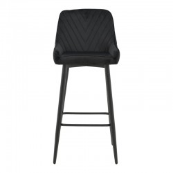 Bar stool Deppy pakoworld blackvelvet- black metal 43x54x102cm