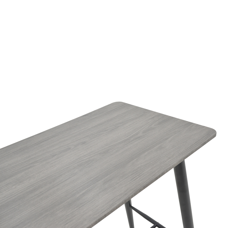 Τραπέζι μπαρ Senso pakoworld γκρι lpl επιφάνεια-πόδι μαύρο μέταλλο 120x60x103εκ