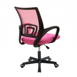 Berto I pakoworld office chair fabric mesh pink 56x47x85-95cm