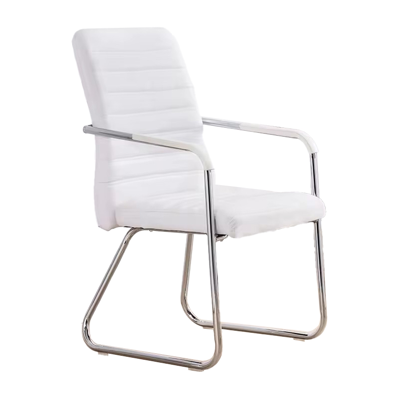 Guest stackable chair Sefine pakoworld white pu-chrome leg 53x45x97cm