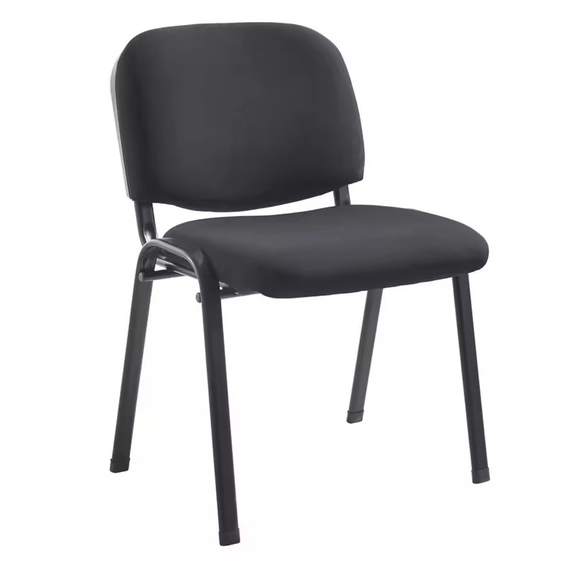 Guest chair stackable Anilian pakoworld black fabric-leg black metal 55x44x77cm