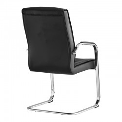 Guest stackable chair Nioze pakoworld black pu-chrome leg 57x50x95cm