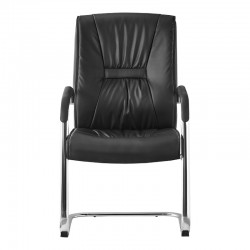 Guest stackable chair Nioze pakoworld black pu-chrome leg 57x50x95cm