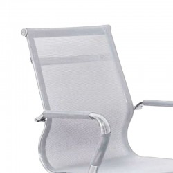 Office chair Noctis pakoworld white mesh fabric 55.5x48x88cm