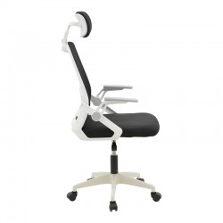 Manager office chair Serjo pakoworld white-black pp-mesh fabric 75x65x128cm