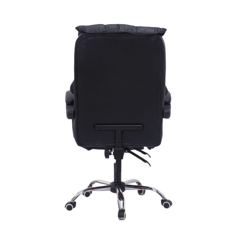 Director's office chair with footrest Dietina pakoworld pu in black color 60x50x105-115cm