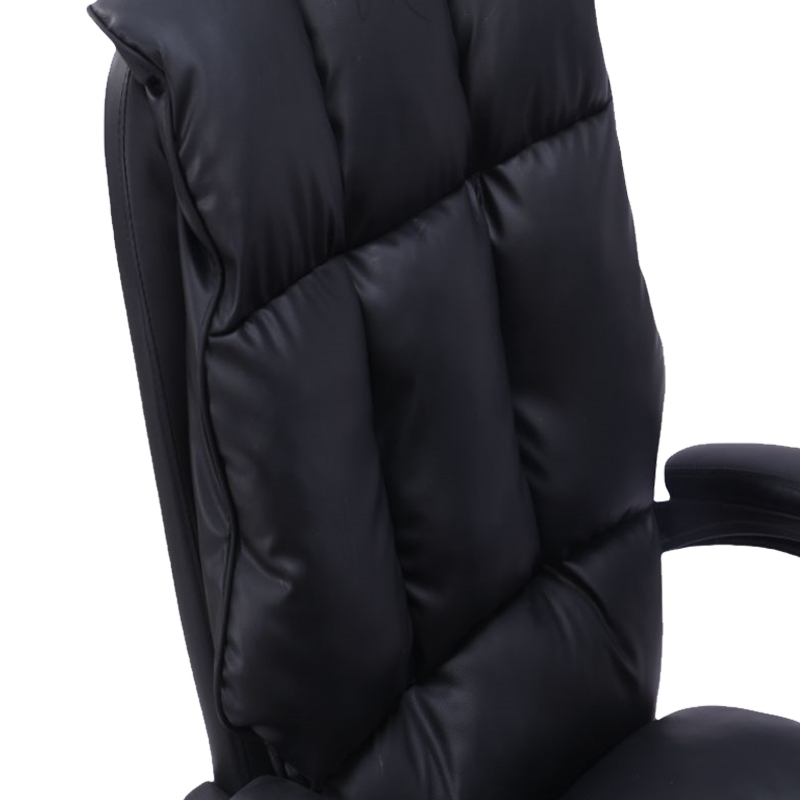 Director's office chair with footrest Dietina pakoworld pu in black color 60x50x105-115cm