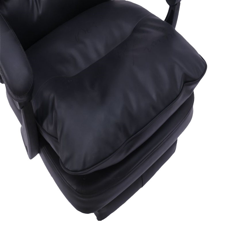 Director's office chair with footrest Dietina pakoworld pu in black color 60x50x105-115cm