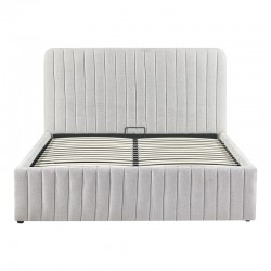 Double bed Zilin pakoworld gray fabric-160x200cm