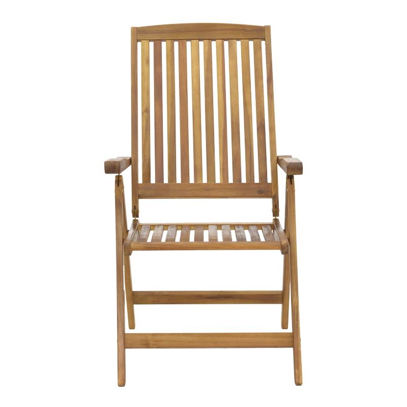 5-seat armchair Zerco pakoworld folding acacia wood natural 61x65x110cm