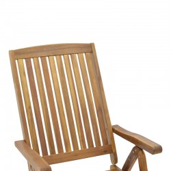 5-seat armchair Zerco pakoworld folding acacia wood natural 61x65x110cm