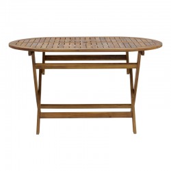 Τραπέζι Falov pakoworld πτυσσόμενο φυσικό μασίφ ξύλο ακακίας 130x80x72εκ