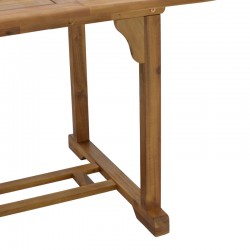 Sopho pakoworld table expandable natural acacia wood 200/150x100x75cm