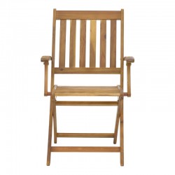 Mobie pakoworld folding armchair natural acacia wood 56x61x89cm