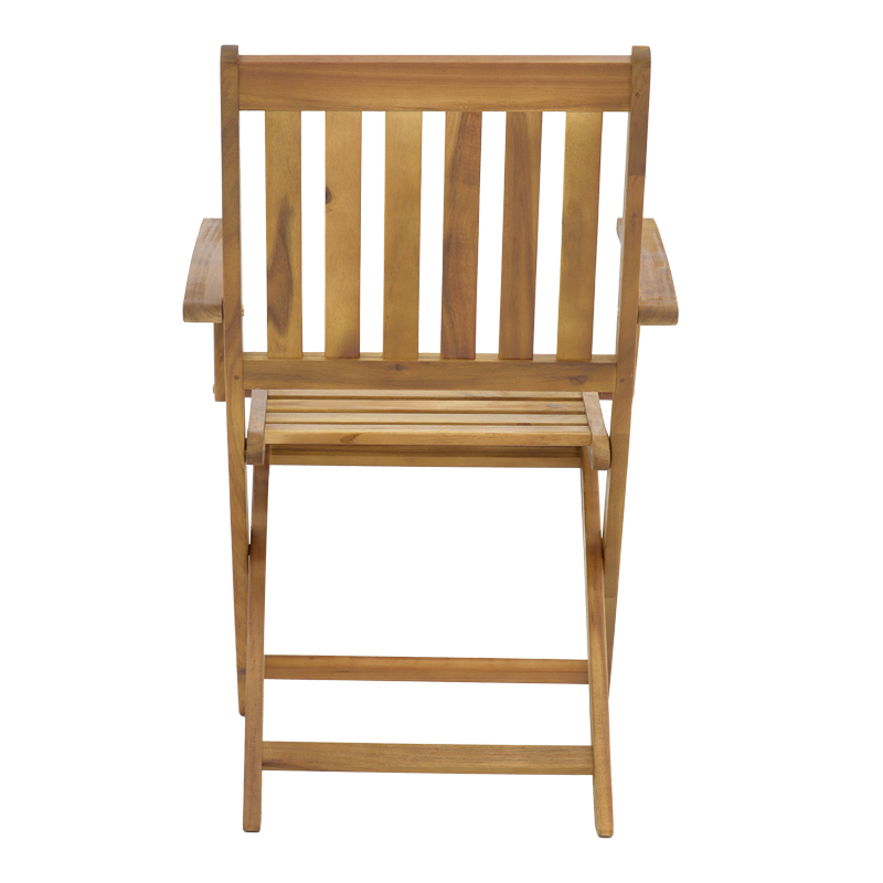 Mobie pakoworld folding armchair natural acacia wood 56x61x89cm