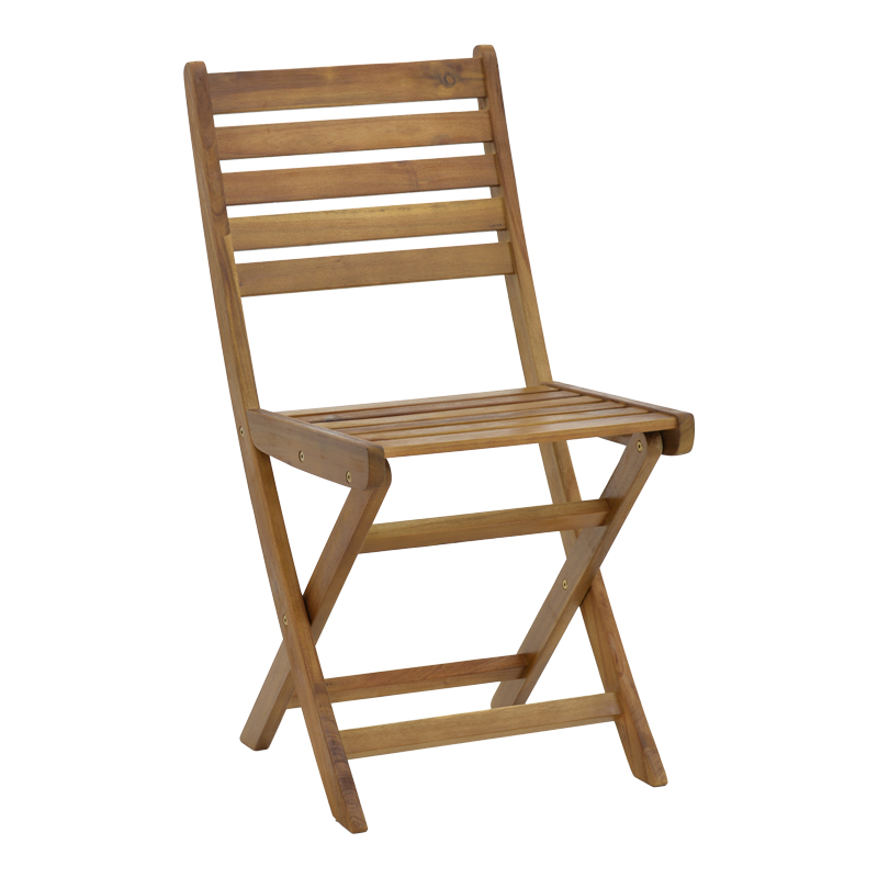 Fatel pakoworld folding chair acacia wood natural 40x53x82cm
