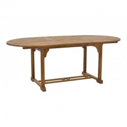 Dining table Zerco-Sopho I pakoworld set of 5 natural solid acacia wood 200/150x100x75cm