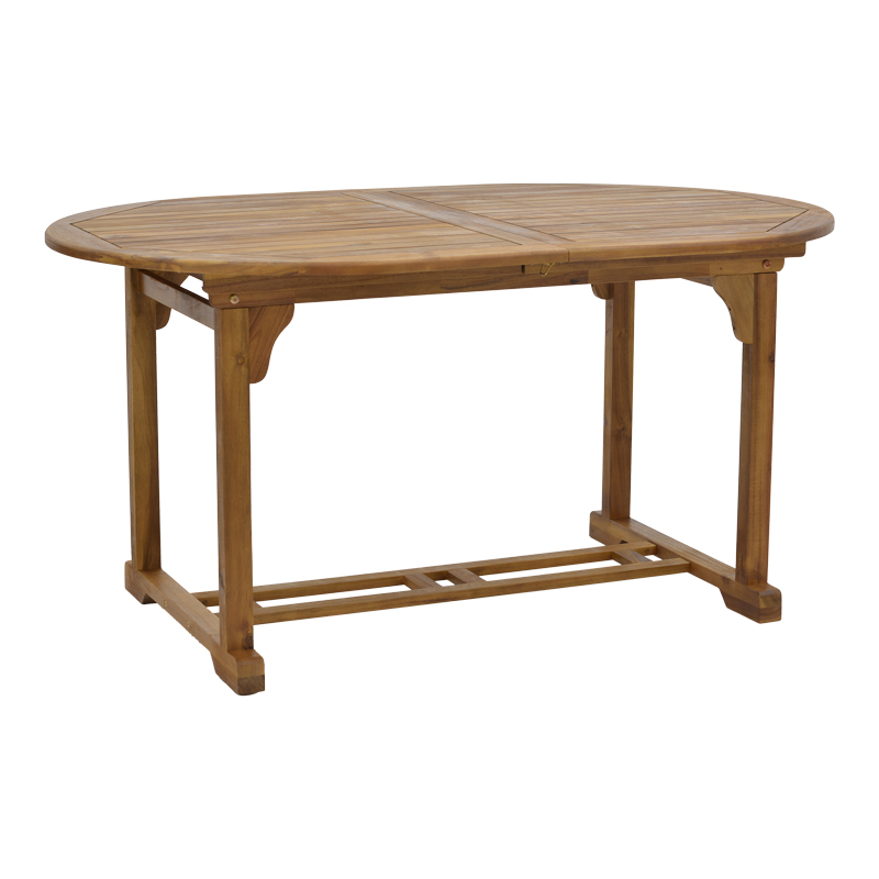 Dining table Zerco-Sopho I pakoworld set of 5 natural solid acacia wood 200/150x100x75cm