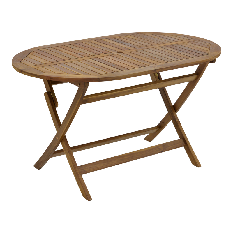 Warmo-Falov pakoworld dining table set of 5 natural solid acacia wood 130x80x72cm