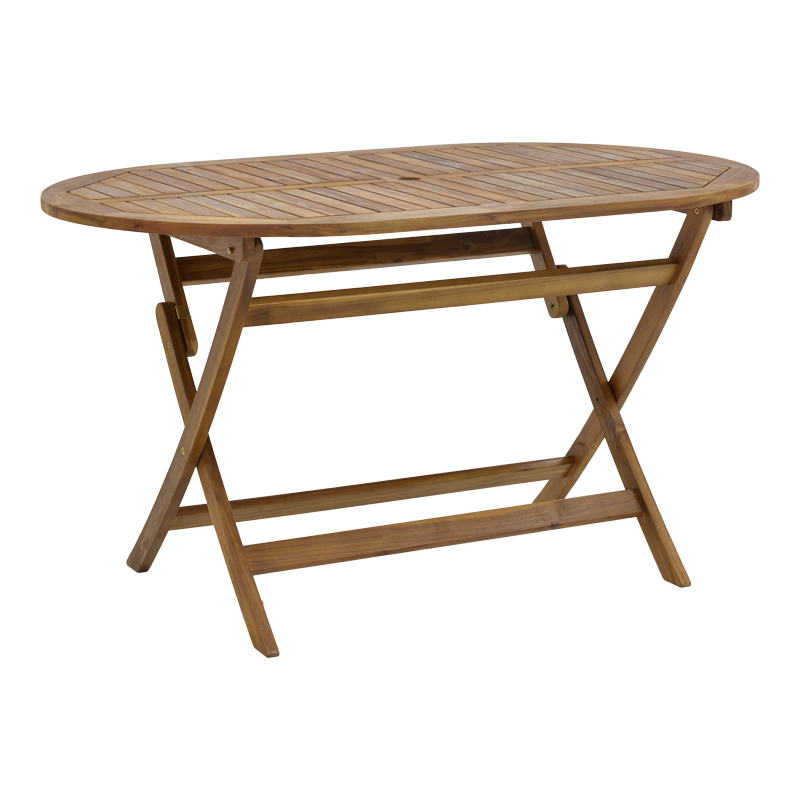 Gorpo-Falov pakoworld dining table set of 5 natural solid acacia wood 130x80x72cm
