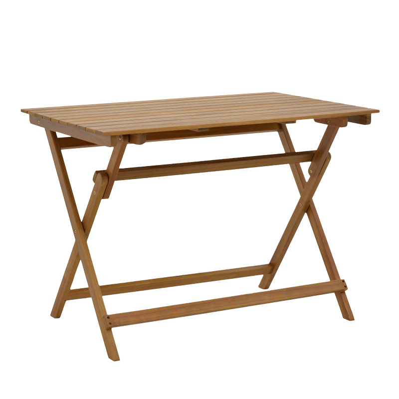 Elijie-Jaybo pakoworld dining table set of 5 folding natural solid acacia wood 100x65x72cm
